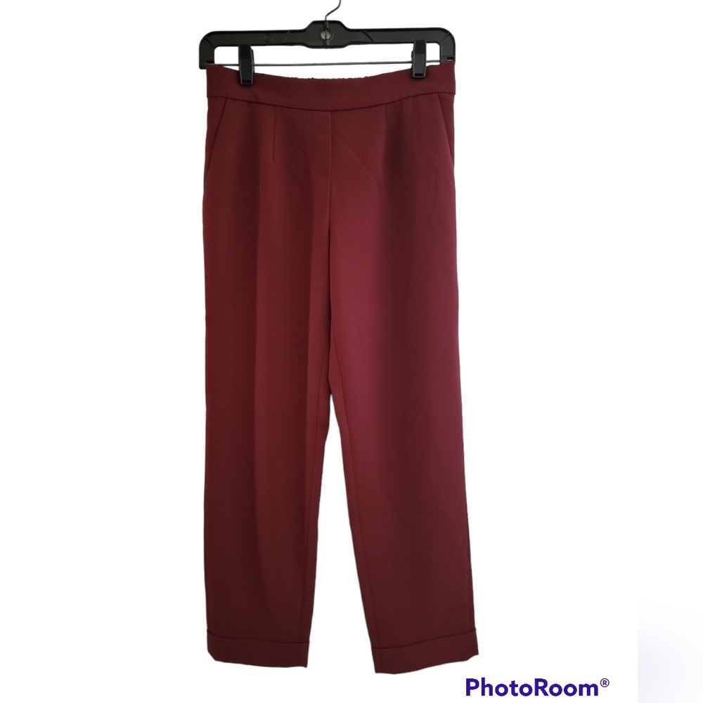 R | Label Maroon Cuffed Slacks Sz XS